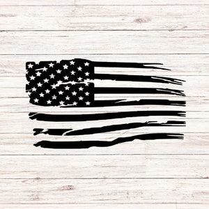 Distressed American Flag svg America Patriotic USA SVG/PNG Digital Files ClipArt Transparent Background