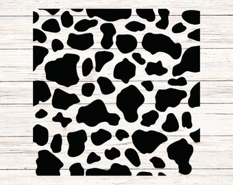 Cow Print SVG, Seamless Cowhide Pattern (Digital Download)