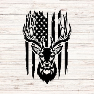 Deer American Flag svg/png Buck Flag svg Hunting Flag svg Deer hunting svg patriotic svg Independence Day svg