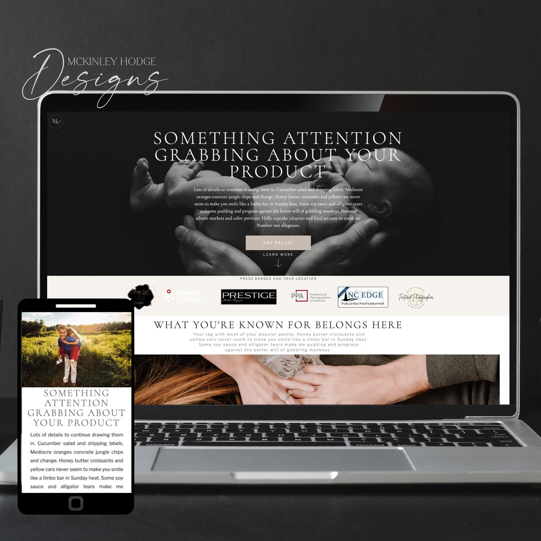 Showit PAGE the Landing Page Etsy