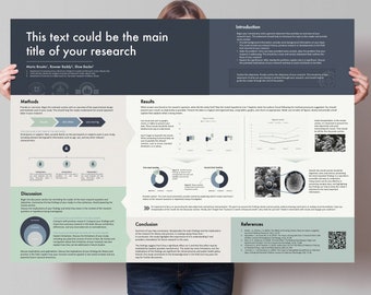 Scientific conference poster template | Powerpoint to present your academic study in research meetings | A0 landscape