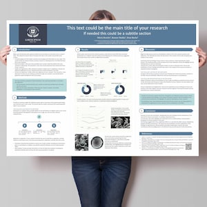 Research poster template - Academic Powerpoint design to present your study | A0 prints with scientific IMRAD layout