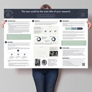 Academic Poster template Powerpoint layout for scientific conference Study abstract presentation image 1