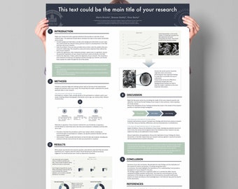 Powerpoint Research poster template | abstract presentation for academic or professional conference | A0 portrait