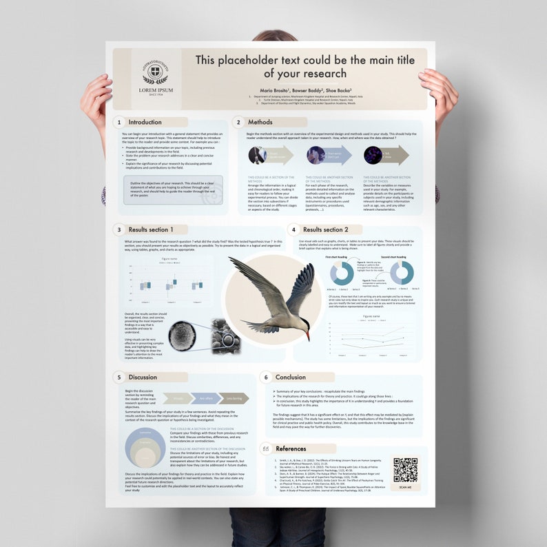Scientific Poster Template A0 Portrait Powerpoint for Conference ...