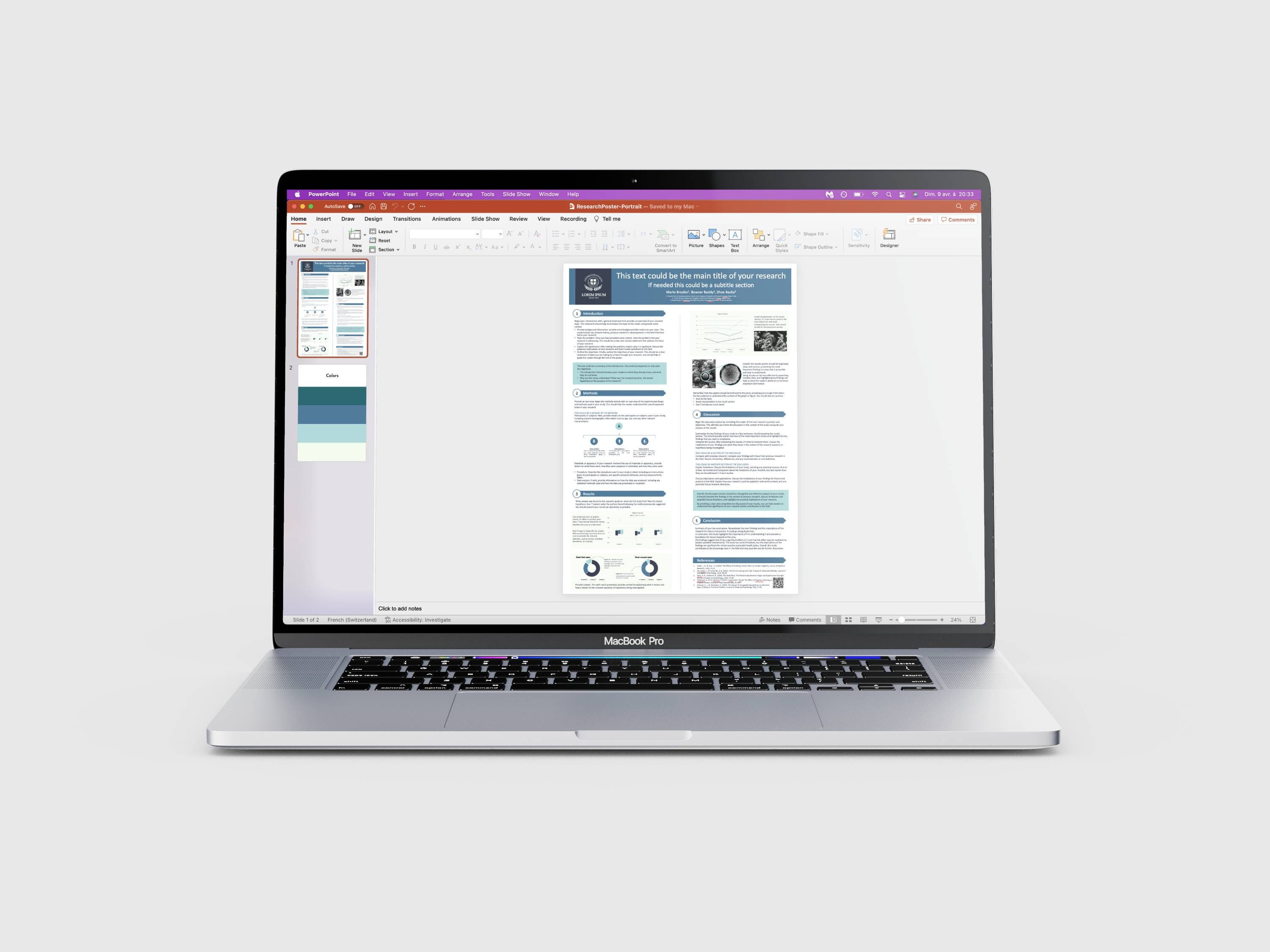 Scientific Poster Template Powerpoint Layout for Research Conference