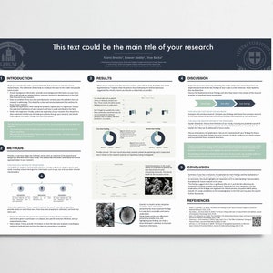 Academic Poster template Powerpoint layout for scientific conference Study abstract presentation image 2