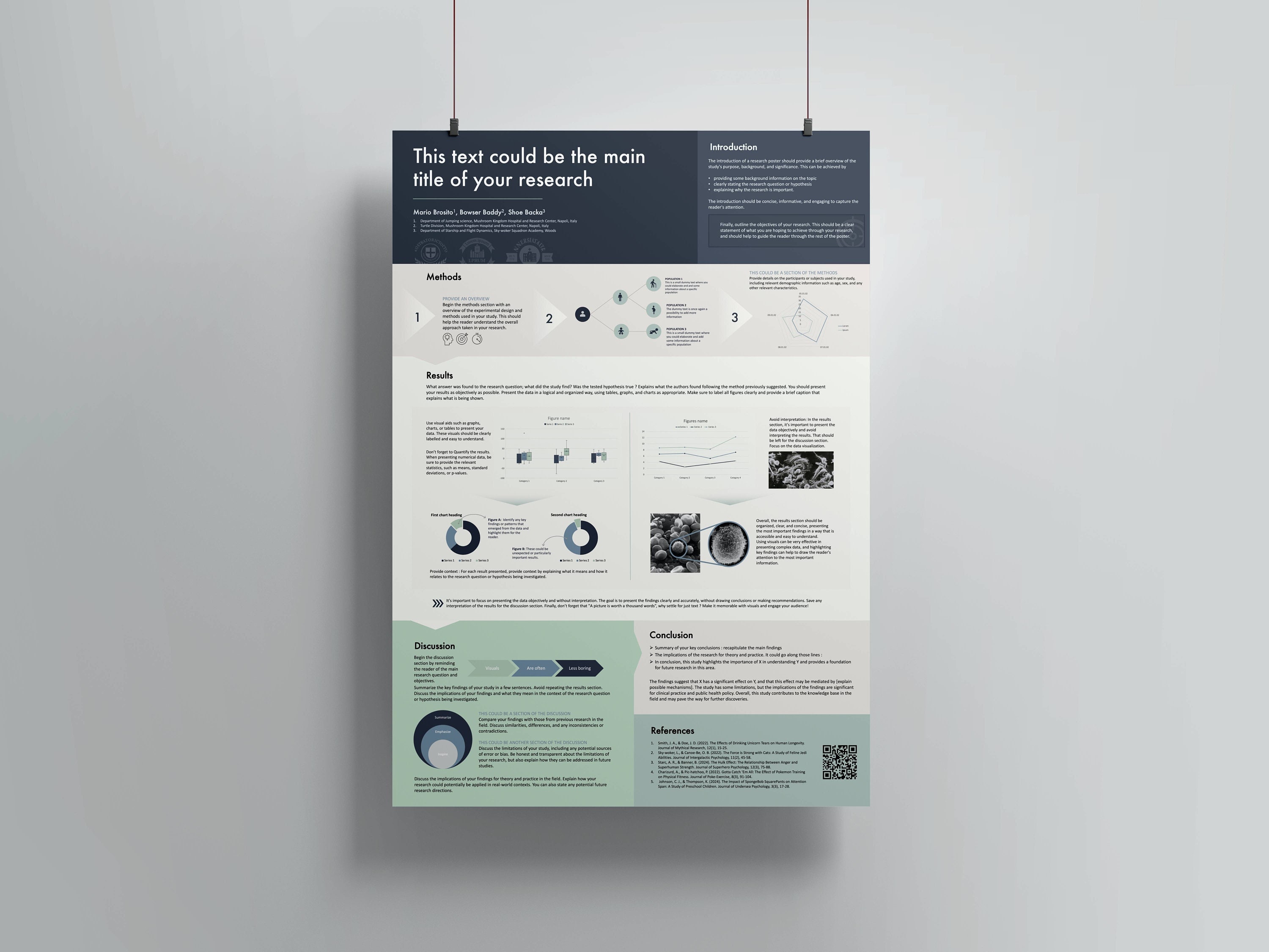 Research Poster Template A0 Portrait Editable Powerpoint Scientific 