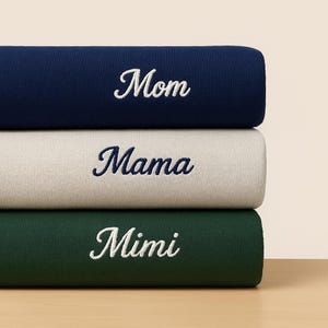 Custom Embroidered Sweatshirt - Left Pocket -Embroidery Sweater -Custom Text - Personalized Gift - Personalized Sweatshirt - Custom Logo