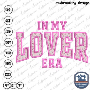 Sweet Valentine Singer Embroidery Design, Pink Valentine Song Embroidery Design, In My Lover Era Embroidery Design, Instant Download