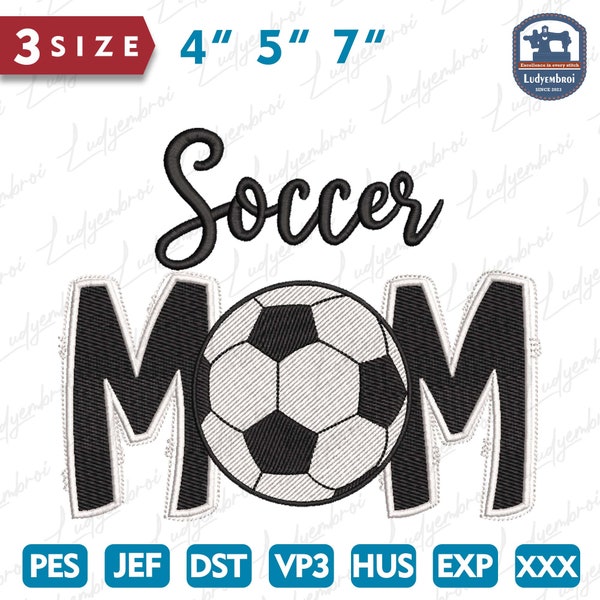 Soccer Mom Embroidery Design, Personalized Soccer Mom Embroidery Design, Mother’s Day Gift Embroidery Design, Instant Download