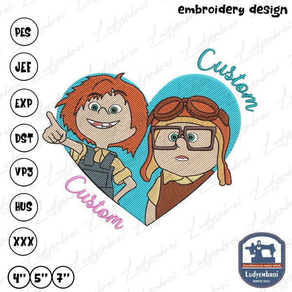 Valentine Couple Embroidery Machine Design, Lovely Movie Valentine Couple Embroidery, Happy Valentine Day Design, Instant Download