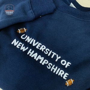 Bestickter Universitäts-Hoodie, Benutzerdefiniertes College-Sweatshirt, benutzerdefinierter Text-Hemd, College-Abschluss-Geschenke, Zurück zu Schulgeschenk
