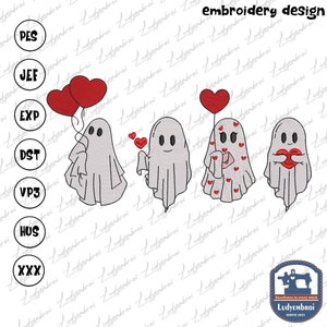 Valentine Spooky Embroidery Design, Valentine Embroidery Design, Valentine Swift Embroidery File, Gift For Her, Instant Download