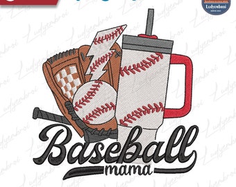 Mother's Day Embroidery Design, Happy Baseball MAMA Embroidery Design, Mama Baseball MAMA  Embroidery Design, Instant Download