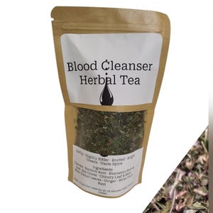 Té de hierbas desintoxicante para la sangre – Raíces y hojas silvestres imagen 2