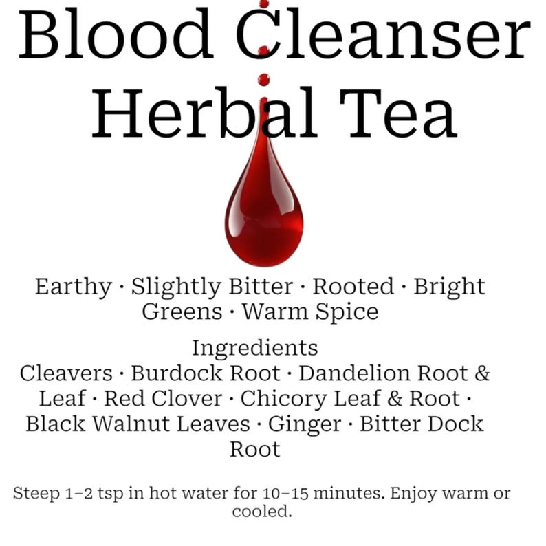 Té de hierbas desintoxicante para la sangre – Raíces y hojas silvestres imagen 4