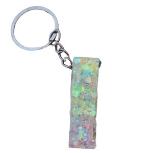 Trust Fortune I Resina Alfabeto Letra Chaveiro Brilhante Glitter Chaveiro