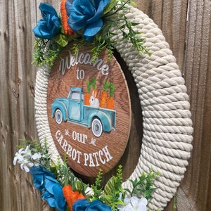 Arosche 18-Inch Easter Wreath With Artificial Eggs & Flowers | Farmhouse Spring Door Decor For Home & Gifts