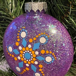 Mandala Ornament 4 inch - Hand Painted With Love