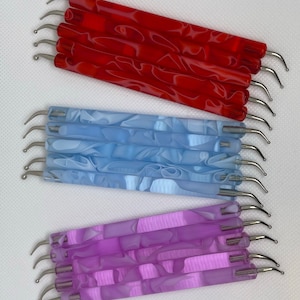 Swirly Set of 5 Bent dotting tools -ALL ANGLED - Curved Dotting tools for dot art / Mandala Dotting
