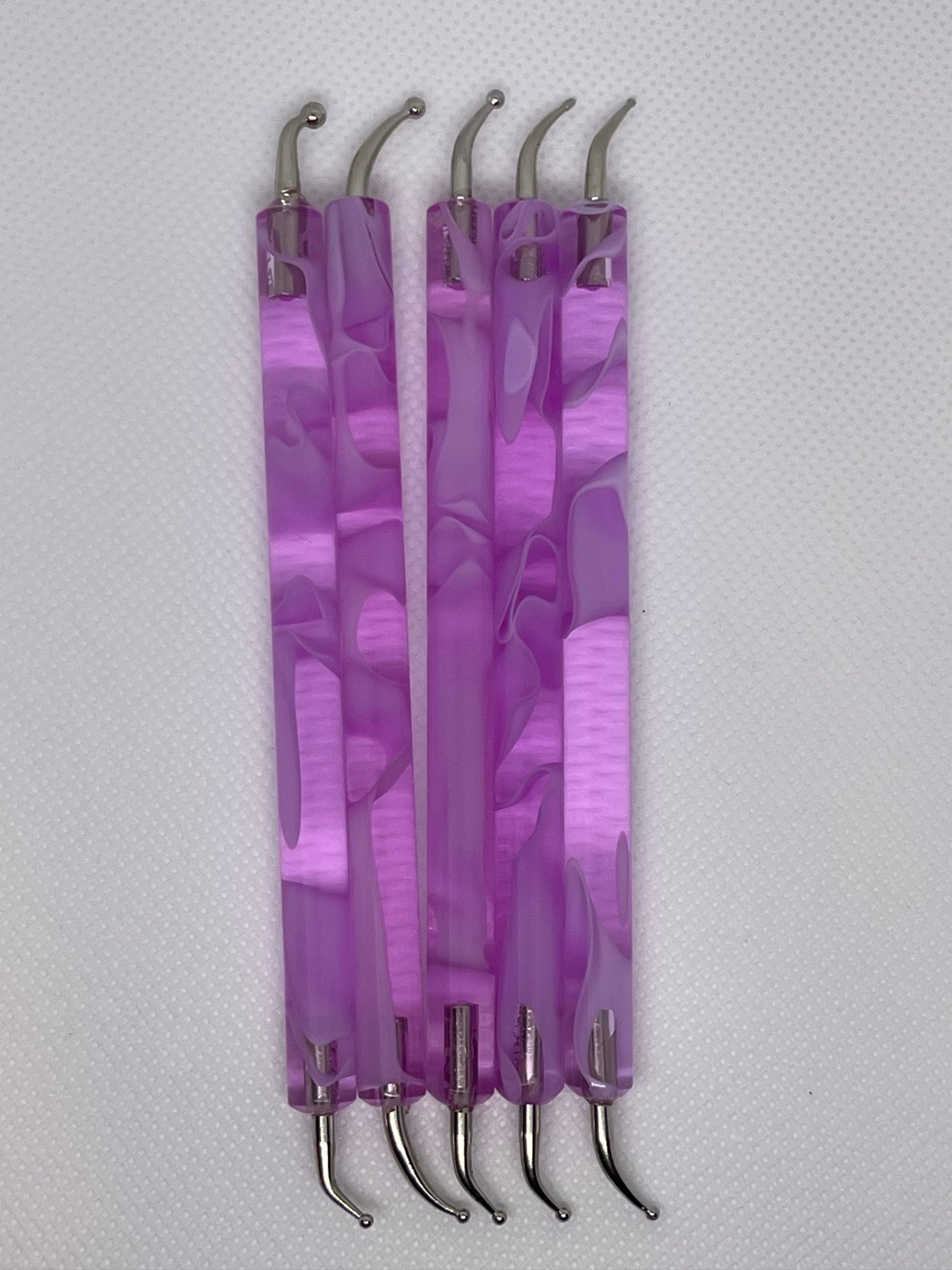 Swirly Set of 5 Bent Dotting Tools ALL ANGLED Curved Etsy