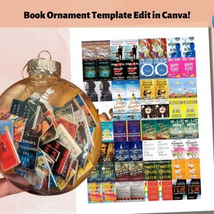 Yearly Book Ornament Template and Instructions for DIY Book Lover Christmas Gift | Miniature Book Ornament