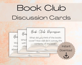 Book Club Discussion Cards: Printable Question Deck (Digital Download)