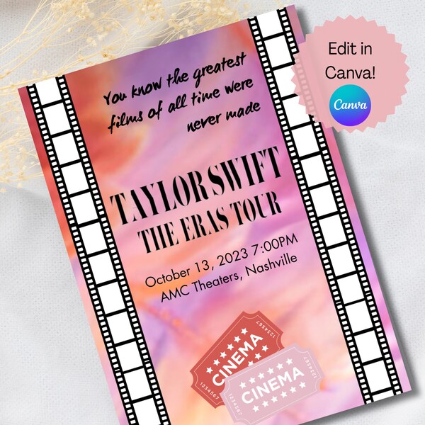 Movie Ticket Invite - Etsy