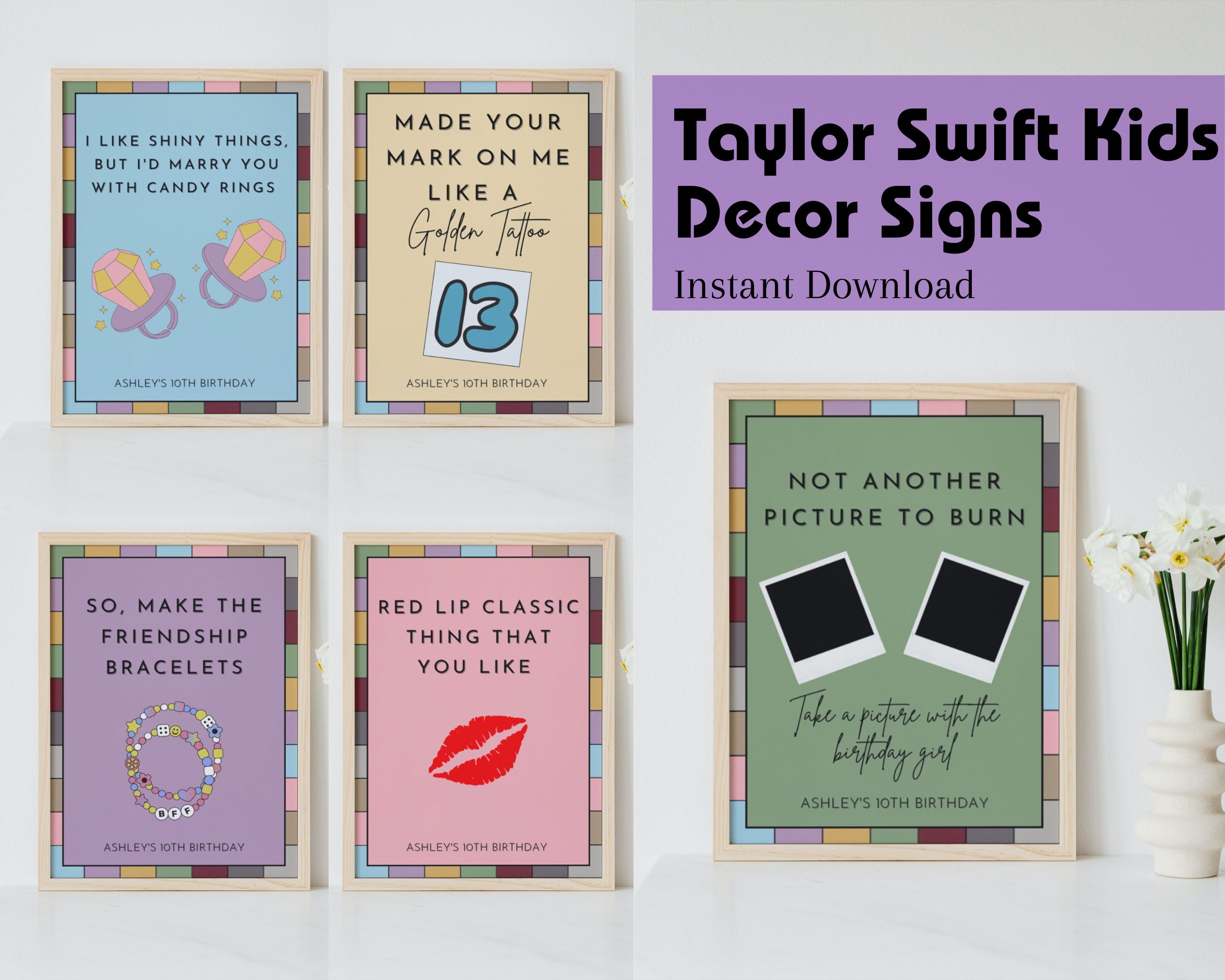 SWIFTIE GANG  TAYLOR SWIFT THEME PARTY SIGN – Party Flvrs.