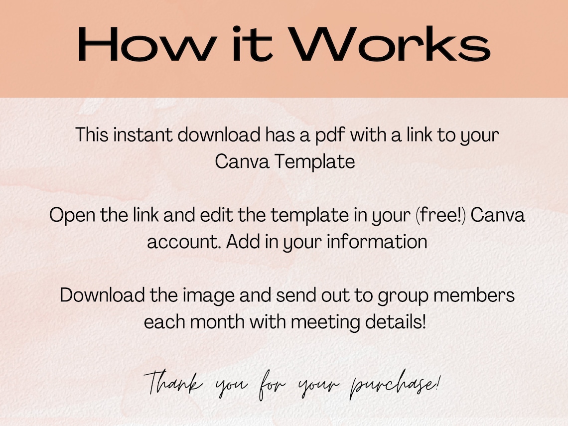Book Club Monthly Invite Template Fully Editable in Canva Etsy