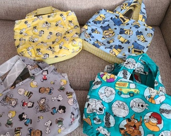 Bolsas para niños pequeños, bolsas de actividades, Peanuts, Snoopy, Minions, Scooby Doo