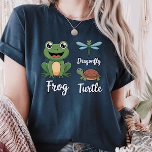 Funny Frog Turtle Dragonfly T-Shirt – Political Humor Unisex Tee for Men and Women – Cute Animal Joke Shirt Gift Idea