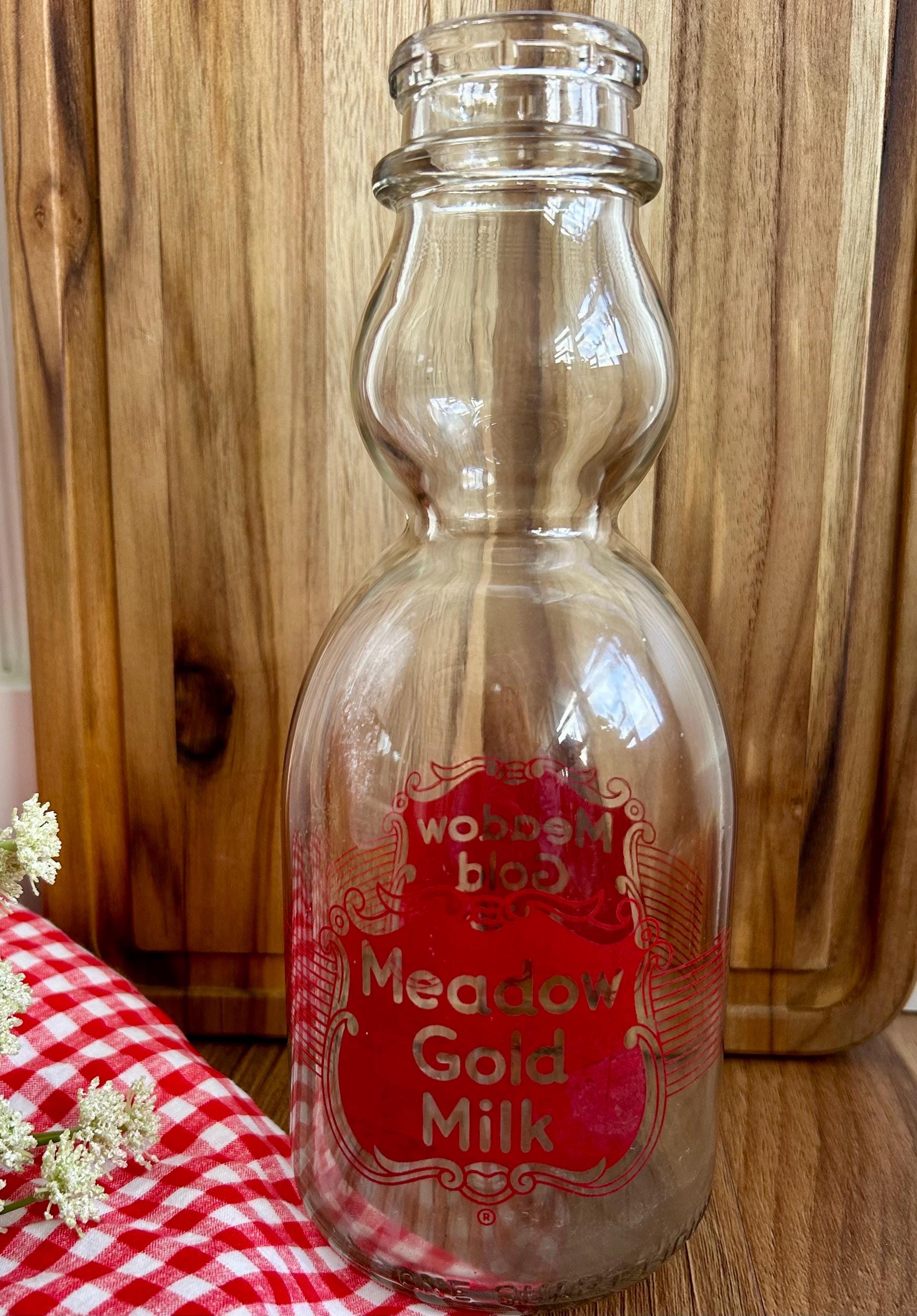 Vintage Cream Top Milk Bottle - Etsy