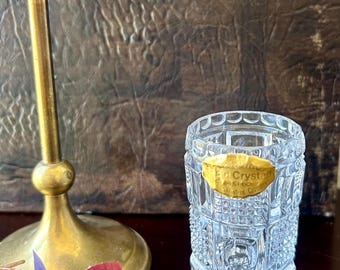 Palillero antiguo de cristal de plomo de Alemania Occidental, 24 % de cristal tallado Bleikristall para decoración de bar.