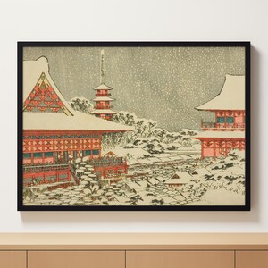 Japanese Winter Landscape | Instant Download | Home Decor | Printable Wall Art | Asian Wall Décor | Digital Download | Japanese Artwork