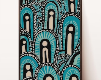 Contemporary Wall Decor, Australian Art, Modern Abstract Poster, Aboriginal Print