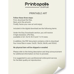 Information for digital downloads