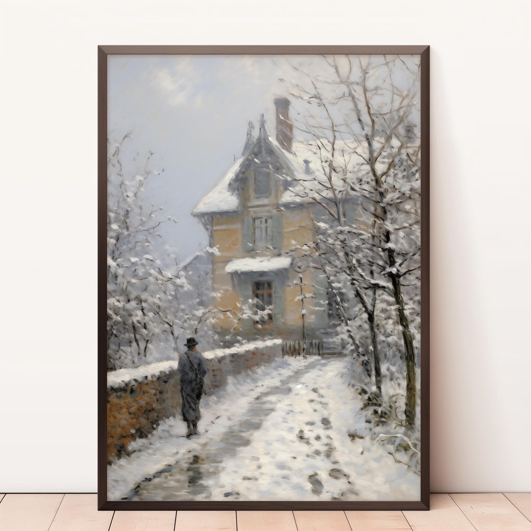 Winter Village Painting | Snowy Landscape | Winter Scene | Christmas ...