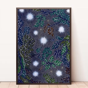 Australische Kunst, Modernes Abstraktes Poster, Aborigines Poster, Sternenhimmel Kunst