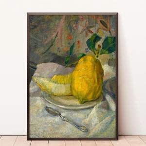 Lemon Print | Printable Art | Digital Wall Art | Kitchen Wall Decor | Living Room | Fruit Art Print | Kitchen Wall Art | Lemon Wall Art
