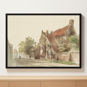 Dark Academia Print | Moody Vintage Art | Printable Wall Art | Moody Landscape Painting | Vintage Oil Painting | Vintage Printable Art