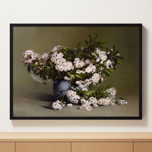 Still Life Flowers Print | PRINTABLE Neutral Still Life Moody Flowers | Vintage Botanical Print | Farmhouse Decor Digital | Vintage Floral