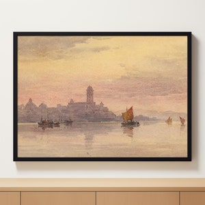 Sailboat Painting | Nautical Wall Decor | Wall Art | Neutral Seascape Print | Coastal Decor | Boat Decor | Downloadable Prints