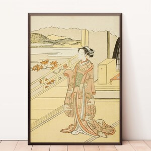 Arte de pared vintage / Impresión de arte japonés / Retrato de mujer / Arte japonés vintage / Arte de pared imprimible / Descarga digital