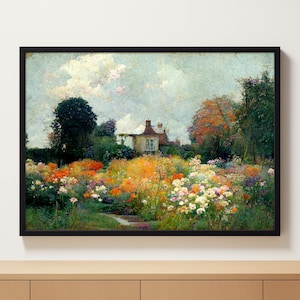 Warm Tones | Garden Painting | Garden Wall Art | Botanical Print | Gallery Wall | Garden Prints | Floral Wall Art