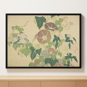 Japanese Flowers Print | Japanese Art Print | Unworn Vintage | Vintage Art | Wall Decor | Botanical Art | Home Decor