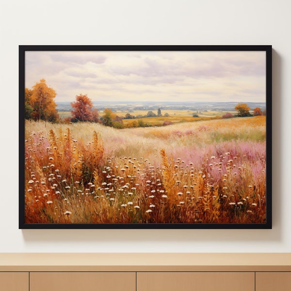 Autumn Wildflowers Print | Farmhouse Decor | Fall Wall Art | Autumn Decor | Wildflower Wall Art | Autumn Decorations | Digital Download