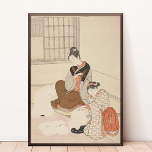 Arte de pared japonés / Arte de pared imprimible / Descarga digital de pintura japonesa / Impresión digital japonesa / Impresión japonesa vintage