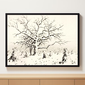 Tree Sketch | Digital Printable | Minimalist Wall Art | Farmhouse Art Set | Sketch Art | Vintage Painting | Printable Tree Art